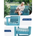 thumbnail image 7 of Stoog Outdoor Bench, 2-Person Park Garden Bench with Armrest, Loveseat Porch Chair with 800 lbs Capacity, HIPS All-Weather for Patio Porch Backyard, Blue, 7 of 7