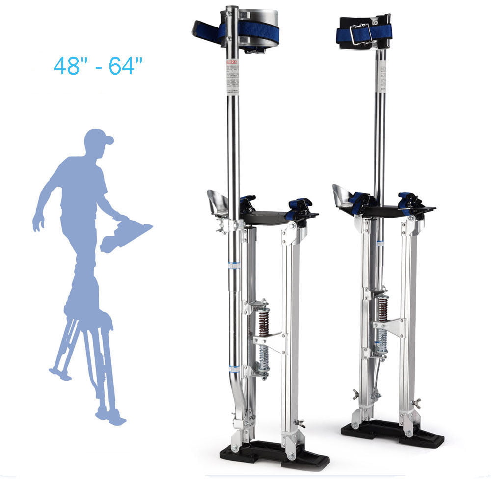 48" Aluminum Drywall Stilts Adjustable for Painting Painter Taping Silver 36" 