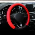 thumbnail image 1 of 15 Inch Steering Wheel Covers, Microfiber Leather and Viscose, Odorless Breathable Anti-Slip Car Steering Wheel Protector Compatible with Most Makes and Models of Cars and Trucks, Red, 1 of 7