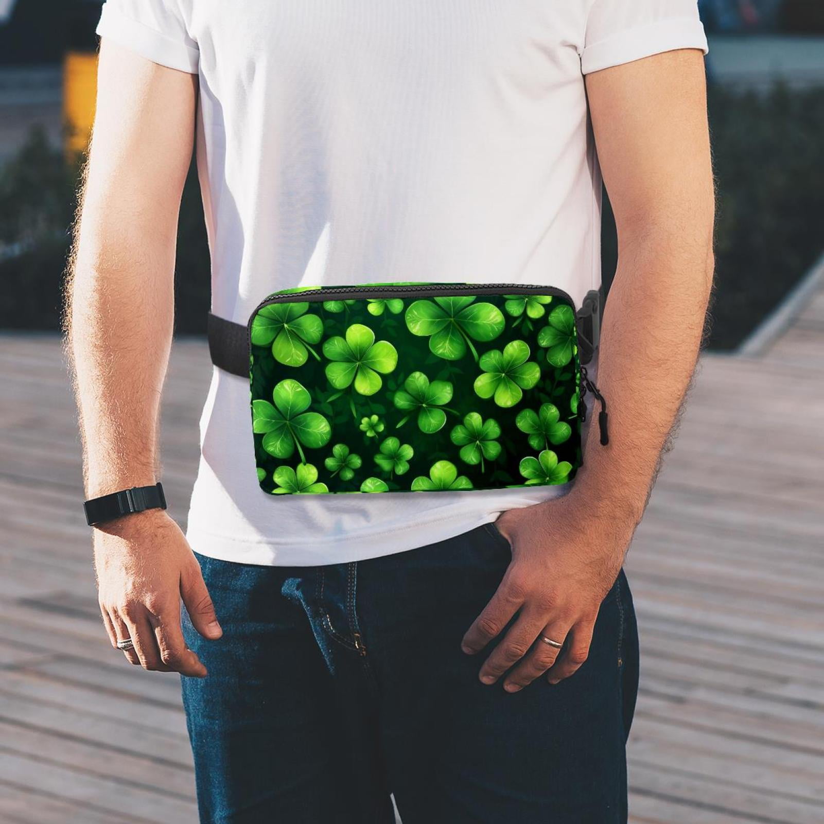 St. Patrick's Day Adjustable Lightweight Waist Bag Crossbody Fanny Pack with Extension Strap for Men and Women