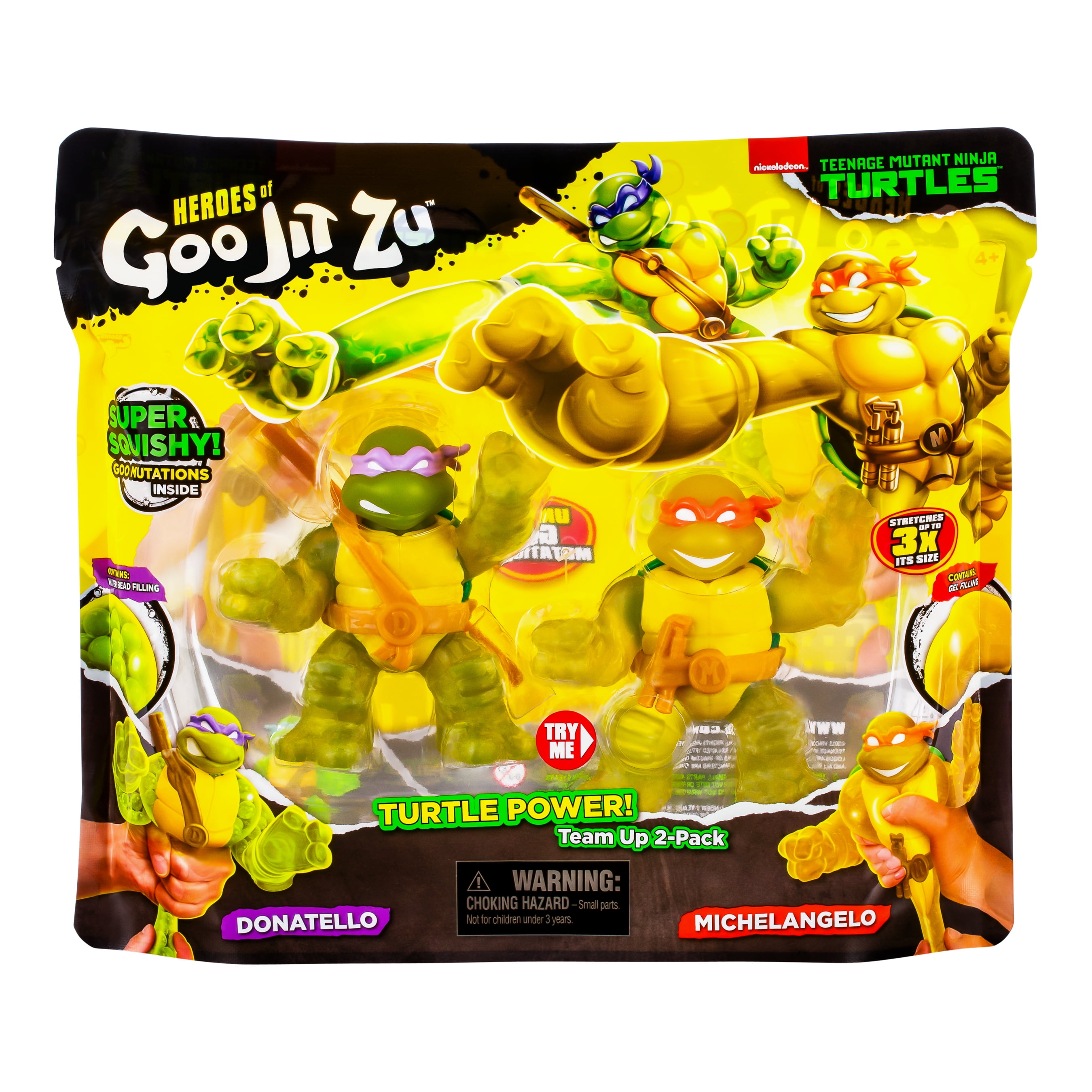 Heroes of Goo Jit Zu TMNT Power Team Donatello & Michelangelo 2pk
