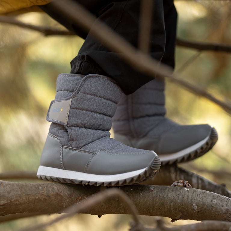Puffer Winter Boots - Navy School Uniform Kids Cloud Puffer Waterproof Snow Boots  main image 3