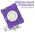 thumbnail image 3 of iPad Pro 11 3rd Generation 2021 Case, 360° Rotating Multi-Functional Handle-Kickstand Shockproof Cover & Shoulder Strap & Pencil Holder For iPad Pro 11 2021/2020/2018, Dark Purple, 3 of 11
