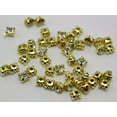 thumbnail image 5 of U8MO 100 Golden Clear Crystal Glass Rose Montees 6mm SS28 Sew on Rhinestones Beads, 5 of 5