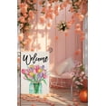 thumbnail image 4 of Welcome Summer Spring Garden Flags for Outside, Tulips Flowers in Mason Jar Yard Decoration, Small Seasonal Outdoor Decor for Wedding Anniversary Farmhouse Holiday,12.5x18 Double Sided, 4 of 6