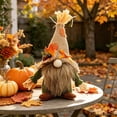 thumbnail image 5 of Vintage Faceless Gnome Scarecrow Decor, Hand Sewn Linen & Straw Fall Thanksgiving Tabletop Figurine, Rustic Farmhouse Mantel Window Sill Display Statue, Lazyguy, 5 of 6