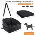 thumbnail image 3 of Dog Car Seat for Small Medium Dogs,Detachable Washable Dog Booster Seat Under 30lbs, Pet Car Seat Travel Bed with Storage Pockets and Dog Safety Belt (Black), 3 of 6