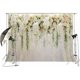 thumbnail image 1 of Ducha nupcial, telón de fondo de pared Floral de boda grande, rosa blanca y verde, cortina de flores 3D, decoración de mesa de postre, 210cmX150cm, 1 of 5