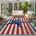 thumbnail image 2 of Area Rugs 2.7'x5', Independence Day Carpet Runner Indoor Outdoor Rugs Home Decor Aesthetic, 4 of July Blue Red Stars Striped Wood Non Slip Mats Washable Accent Rug for Living Room Bedroom, 2 of 8