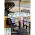thumbnail image 6 of Square Outdoor Tablecloth with Umbrella Hole Easter Rabbits Outside Table Cloth Waterproof Patio Table Cover Spring Cute Bunny Eggs Flowers Leaf Blue Plaid Zipper Tablecloths for Picnic 60x60 Inch, 6 of 8