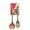 Pink, variant on 2PC Beechwood Silicone Utensil Set, Large Soup Ladle, Large Pasta Fork, Heat-Resistant, Kitchen Cooking Utensils with Wooden Handle