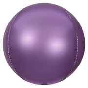 14 inch 3D Sphere - Satin Purple Foil Mylar Balloon - Party Supplies Decorations