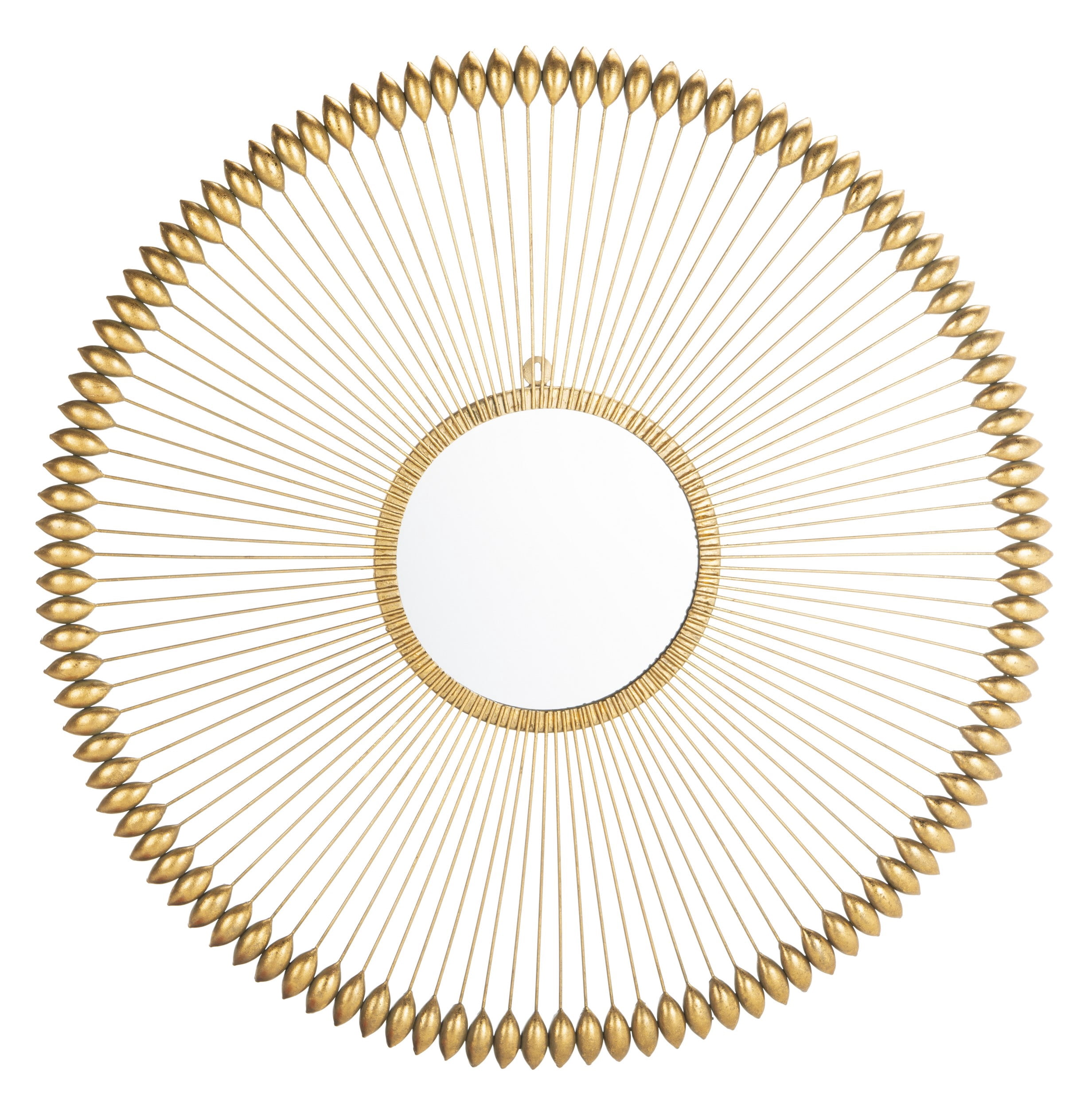 SAFAVIEH Abbey 36.5 in. Timeless Line Round Mirror, Gold Foil