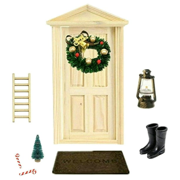 Escenas navideñas para casa de muñecas a escala 1/12, accesorios para micro paisajes, decoración navideña, bricolaje, hadas Estilo 3