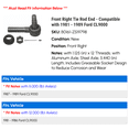 thumbnail image 2 of Front Right Tie Rod End - Compatible with 1981 - 1989 Ford CL9000 - Moog, 2 of 2