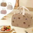 thumbnail image 1 of Bolsa Fiambrera Portátil | Bolsa Bento Isotérmica de Gran Capacidad | Pana Beige | 25 X 19 X 14 Cm | Ideal para Oficinistas y Estudiantes | 1 Unidad, 1 of 6