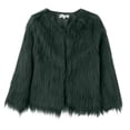 thumbnail image 4 of Coerni 2 to 10 Years Kids Baby Girls Long Sleeve Furry Coat Faux Fur Coat Jacket Winter Thick Warm Fleece Coat Outwear Clothes, 4 of 8