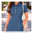 thumbnail image 4 of Vestido George para Mujer Botones Cuello Polo Azul Talla CH, 4 of 4