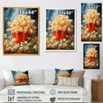 thumbnail image 4 of Designart "Bright Popcorn Fiesta Carnival Kernels I" Food & Beverage Canvas Wall Art - Traditional Red Popcorn Hallway Wall Art Decor, 4 of 6
