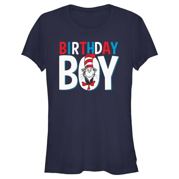Junior's Dr. Seuss Cat in the Hat Birthday Boy Graphic T-Shirt