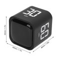 thumbnail image 2 of Digital Kitchen Timers,Timing Volume Adjustable Rotation Timer Type C Fast Charging Timer Clock for Cooking Reading Game Sports(Black), 2 of 9