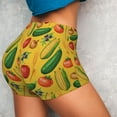 thumbnail image 4 of Fotbe Colorful Vegetables Seamless Shorts, Womens Workout Shorts High Waist Stretch Booty Short for Gym/Yoga/Running/Biking-, 4 of 9