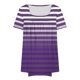 thumbnail image 5 of Puntoco Liquidación de blusas cortas para mujer Blusa holgada de manga corta plisada con cuello grande y estampado para mujer L-5xl, 5 of 5