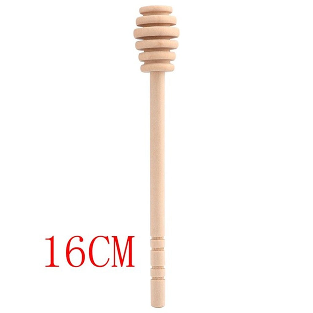 Dpolrs 50pcs Eco-Friendly Wooden Honey Stick Spoon Dipper Long Handle Mixing Stir Stick Home Kitchen Supplies 