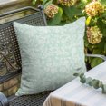 thumbnail image 3 of Throw Pillow Covers 16x16 Inch, Botanical Rose Bud Decorative Pillow Cases for Couch Sofa Bed, Vintage Pale Green Floral Leaves Farmhouse Cotton Linen Square Home Decor Pillowcases, 3 of 9