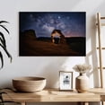 thumbnail image 3 of Elephant Stock Milky Way Over Delicate Arch In Arches Park Wall Art - Horizontal Canvas Wall Art - Lobby Wall Decor - Nature Canvas - Brown And Blue Decor By Scott Stulberg - 24" x 16", 3 of 8