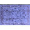 thumbnail image 1 of Ahgly Company Machine Washable Indoor Rectangle Oriental Blue Industrial Area Rugs, 2' x 4', 1 of 4