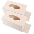 thumbnail image 4 of YSNOOWE 2Pcs Diy Tissue Box Diy Tissue Box Holder Beige Plain Color Design Wood Material Home Use, 4 of 8