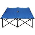 thumbnail image 6 of Outsunny 2 Person Folding Camping Cot for Adults,50" Extra Wide Outdoor Portable Sleeping Cot with Carry Bag,Elevated Camping Bed,Beach Hiking,Blue,Blue Steel Garden Outdoor Patio Patio Seating, 6 of 11