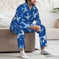thumbnail image 7 of Honeii Airplanes in the Sky Pattern Mens Pajamas Set,2pcs Men's Lounge Long Sleeve Sleep Shirt and Pajama Bottoms Sleepwear Set,Mens Pjs Sets-Large, 7 of 7