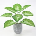 thumbnail image 3 of s artificiales Árbol Epipremnum Aureum s artificiales árbol Vegetación , Mini artificial Bonsai Adornos de es Baoblaze Hojas de taro artificial, 3 of 8
