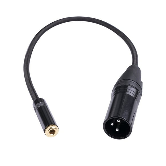 TRS 3.5mm Female to XLR 3 Pin Male Adapter for Cannon Plug Converter Cable