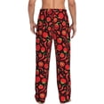 thumbnail image 3 of Uemuo Tomatoes And Chili Pattern Men's Wide Leg Palazzo Lounge Pants with Pockets Light Weight Loose Comfy Casual Pajama Pants-Large, 3 of 9