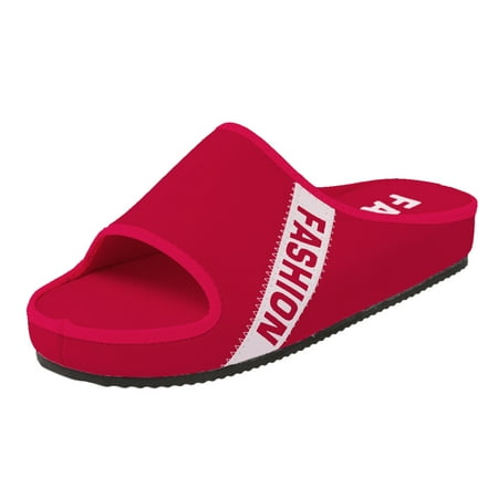 

XINSHIDE Shoes Platform Slippers For Women Ladies Breathable Comfort Casual Wedges Shoes Sandals Sports Letter Pattern Open Toe Slippers Fashion Shoes