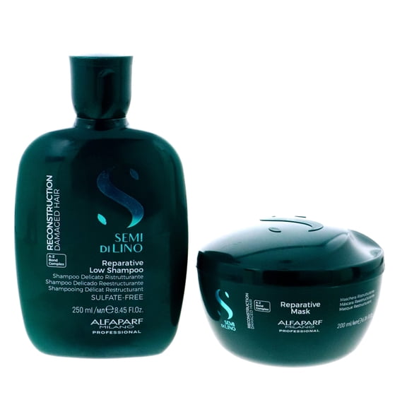 Alfaparf Semi Di Lino Reconstruction Reparative Shampoo 8.45oz & Mask 6.88oz