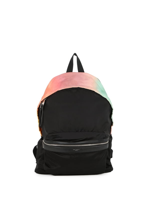 Pre-Owned Yves Saint Laurent Saint Laurent Paris City Backpack, Nylon, 465448, Black; Handbag,...