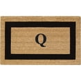 thumbnail image 1 of Legendary Doormats 20" x 36" Monogrammed Coir Doormat for Entryway Indoors or Outdoors with Non Slip Rubber Bottom - Monogram Q, 1 of 6