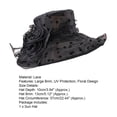 thumbnail image 3 of Cheers.US Organza Fascinator Kentcky Derby Hats for Women Flower Wedding Tea Party Hat Wide Brim Sun Hat, 3 of 4