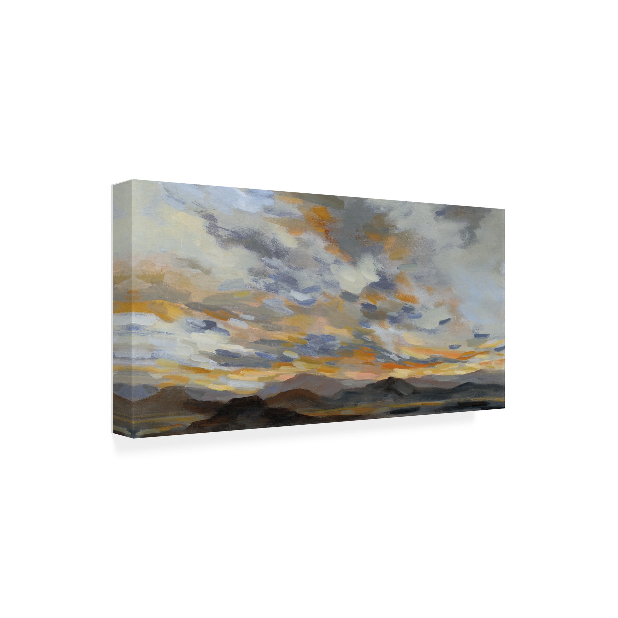 Silvia Vassileva 'High Desert Sky I Navy' Canvas Art