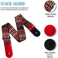 thumbnail image 3 of Correa para guitarra, Strap guitarra acústica, bajo eléctrico, guitarra eléctrica Kidam Gurú rojo, 3 of 3