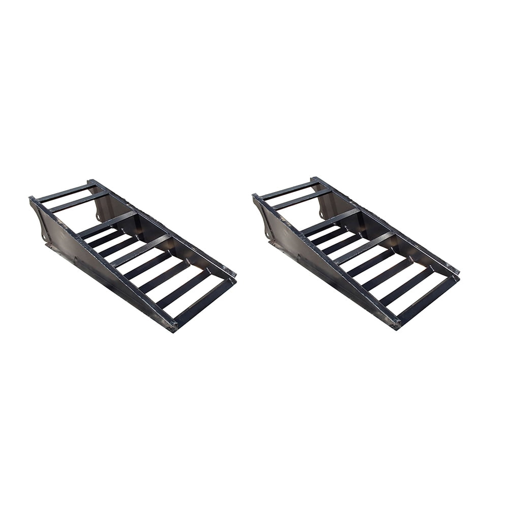 (2) Equipment Trailer Ramps for Dovetail Trailer Gooseneck Blemish