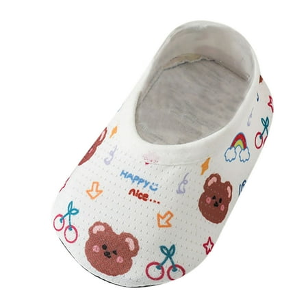 

KaLI_store Fashion Sneakers Baby shoes Boys Girls Breathable Walking Sock Shoes Baby First Walking Shoes Non-Skid Slipper Shoes With Soft Rubber Sole Toddle Sneaker White