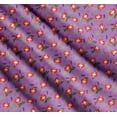 thumbnail image 3 of Soimoi Purple Cotton Poplin Fabric Text,Leaves & Tomato Vegetable Printed Fabric 1 Yard 56 Inch Wide, 3 of 7