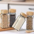 thumbnail image 6 of Square Jar Container With Shaker Insert Jar Glass Shaker Seasoning Bottle Pepper Seasoning Bottle Glass Jars, Square Bottles with Shaker Lids, Funnel and Labels for Seasoning & Storage, 6 of 7