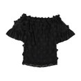 thumbnail image 1 of Alfani Blusa de punto con hombros descubiertos para mujer, negro, 4, 1 of 1