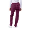 thumbnail image 2 of Adar Pro Scrubs For Women - Skinny Leg Yoga Scrub Pants - P4100P - Wine - XL, 2 of 7